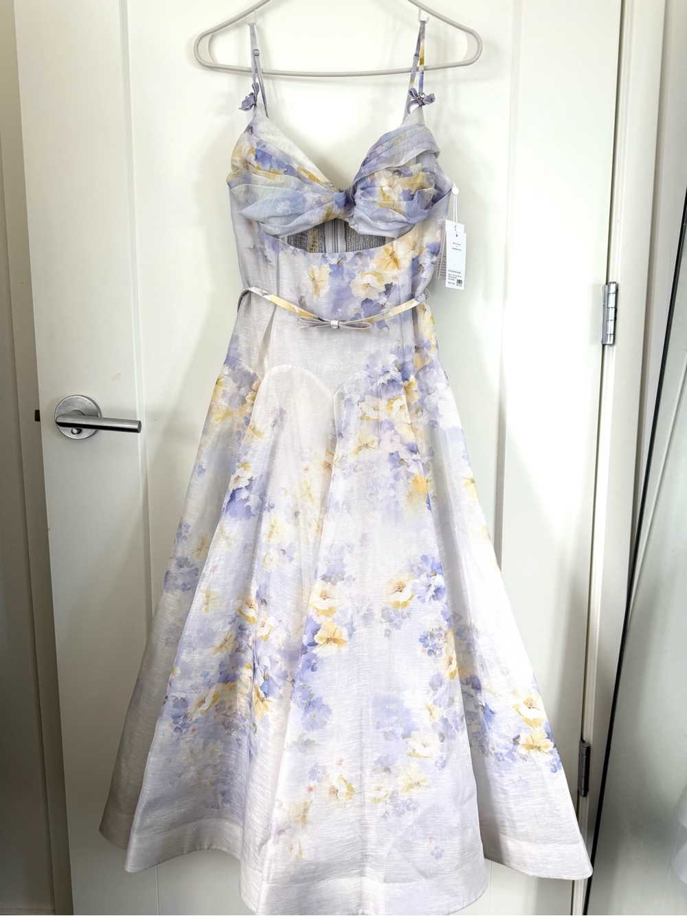 Zimmerman crush twist front midi dress - Picture 3 of 8